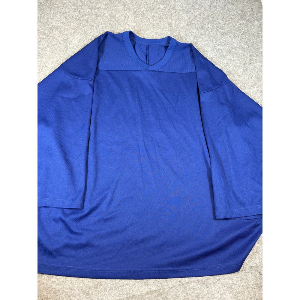Vintage 90s CCM Blank Hockey Jersey Mens XL Blue Pullover Athletic Sportswear